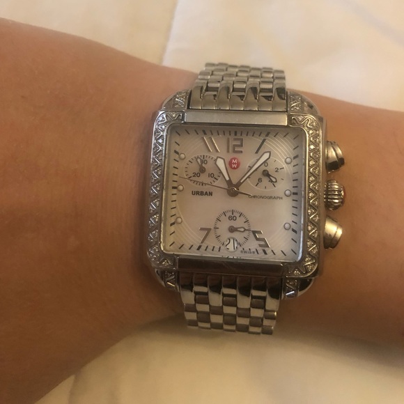 Michele watch “URBAN with diamonds” ladies watch - Picture 2 of 5